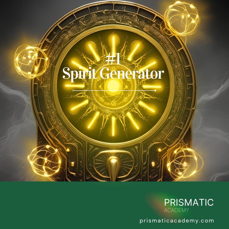 Electric-violet spiraling energy vortex for the #1 Spirit Generator attunement