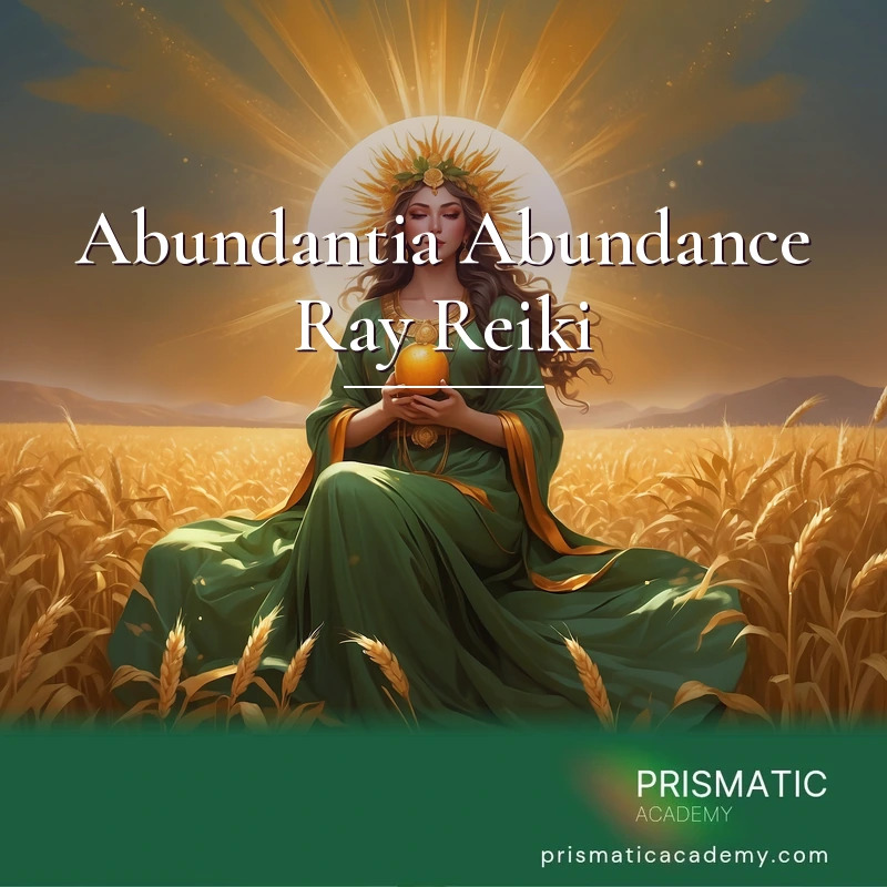 Abundantia Abundance Ray Reiki - The Roman goddess Abundantia with her overflowing cornucopia spilling grain, fruit and gold coins