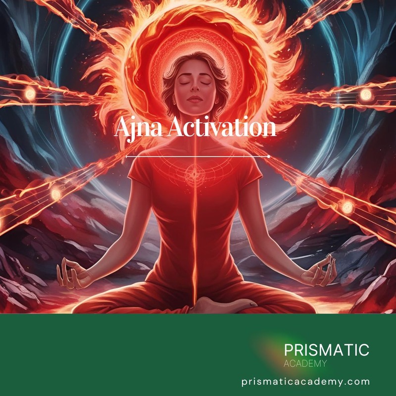 Indigo two-petaled brow chakra lotus glowing for the Ajna Activation