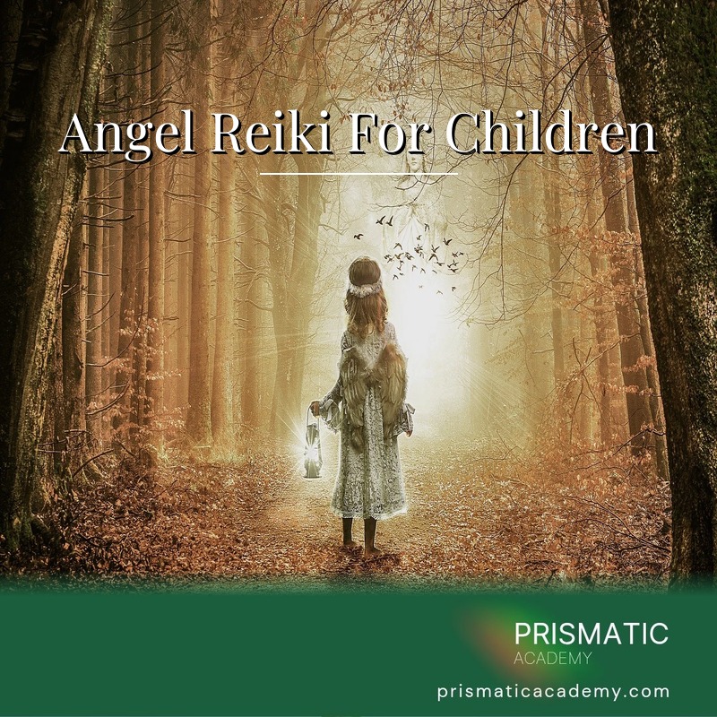 Pastel-pink angel watching over sleeping children for Angel Reiki For Children