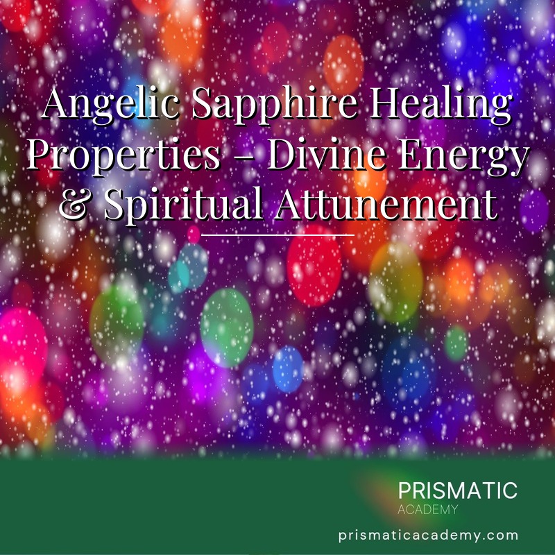 Glowing royal-blue sapphire crystal with angelic light for the Angelic Sapphire Healing attunement