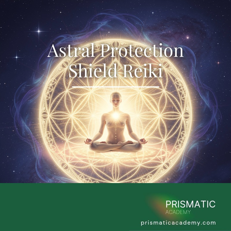 Electric-blue protective shield bubble around an astral traveler for the Astral Protection Shield Reiki
