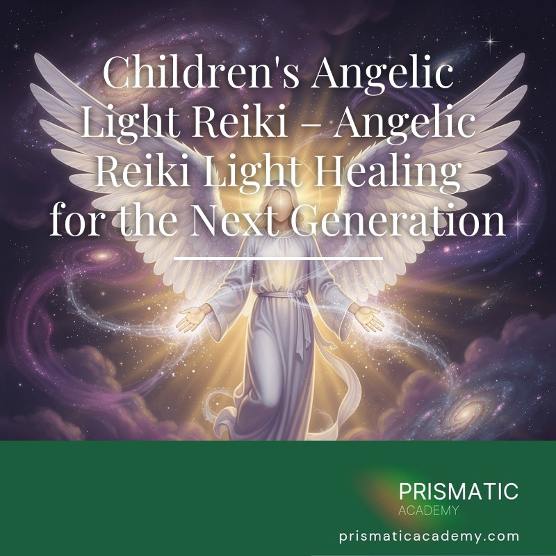 Child cradled in soft baby-blue angel wings for Children's Angelic Light Reiki