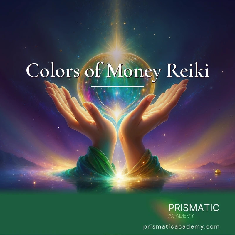 Colors of Money Reiki distance Reiki attunement, Money and abundance energy flowing from the Universal Source by Prismatic Flower Essences