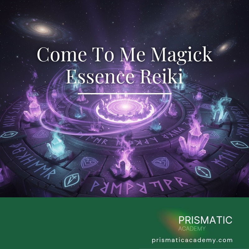 Magnetic magenta heart drawing energy inward for the Come To Me Magick Essence Reiki