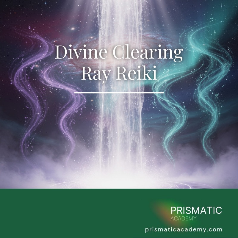 Brilliant white-blue descending clearing ray of light for Divine Clearing Ray Reiki