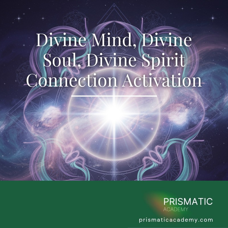 Three golden orbs of mind, soul, and spirit for the Divine Mind Soul Spirit Connection activation