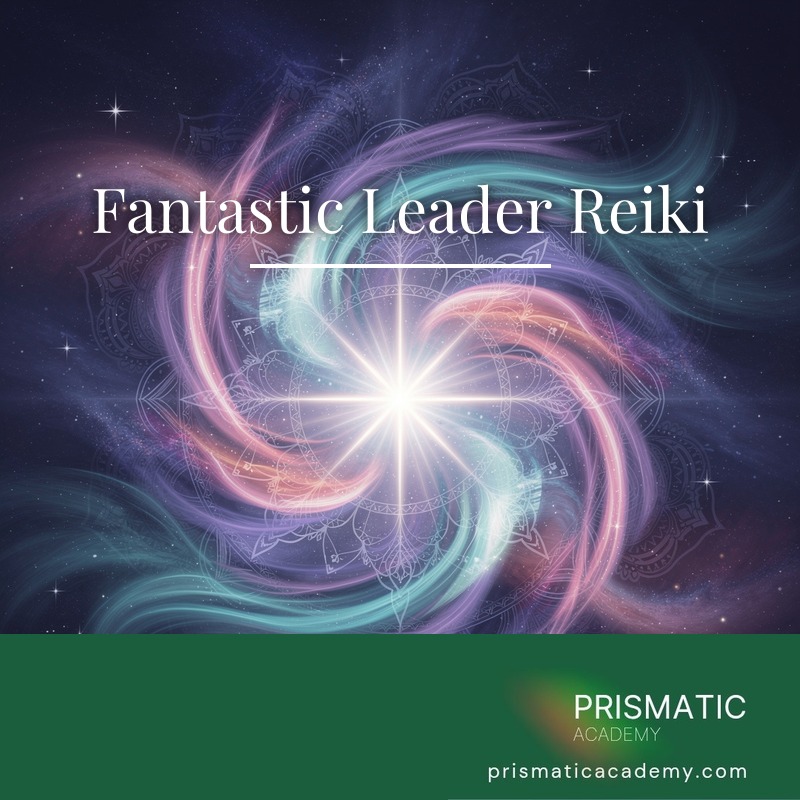 Radiant leader on a peak crowned in royal-purple light for Fantastic Leader Reiki