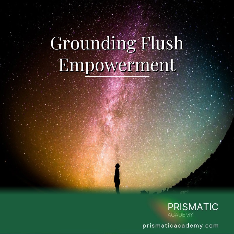 Earthy red grounding light descending into roots for the Grounding Flush Empowerment