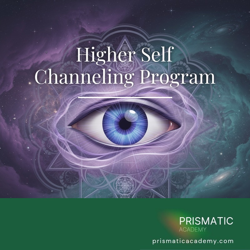 Golden higher self descending to a meditator for the Higher Self Channeling program
