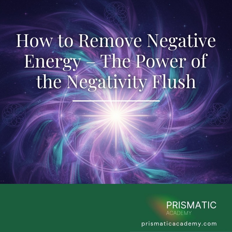 Silver-white light flushing dark energy downward for the Negativity Flush attunement