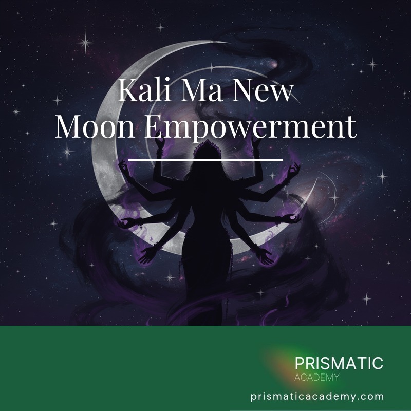 Fierce blue goddess Kali Ma under a new moon for the Kali Ma New Moon Empowerment