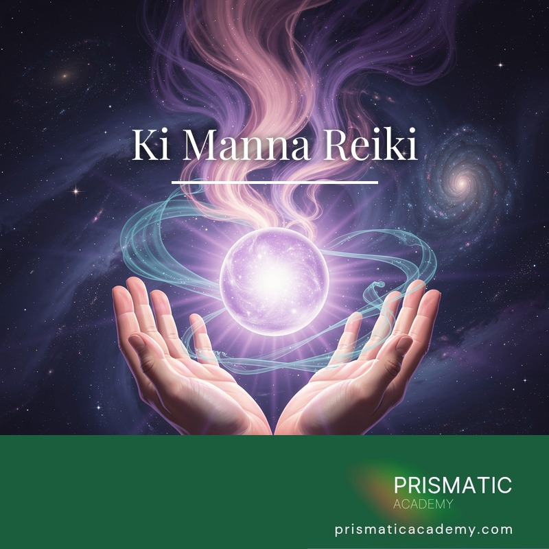 Aqua ribbons of life-force manna flowing into hands for the Ki Manna Reiki