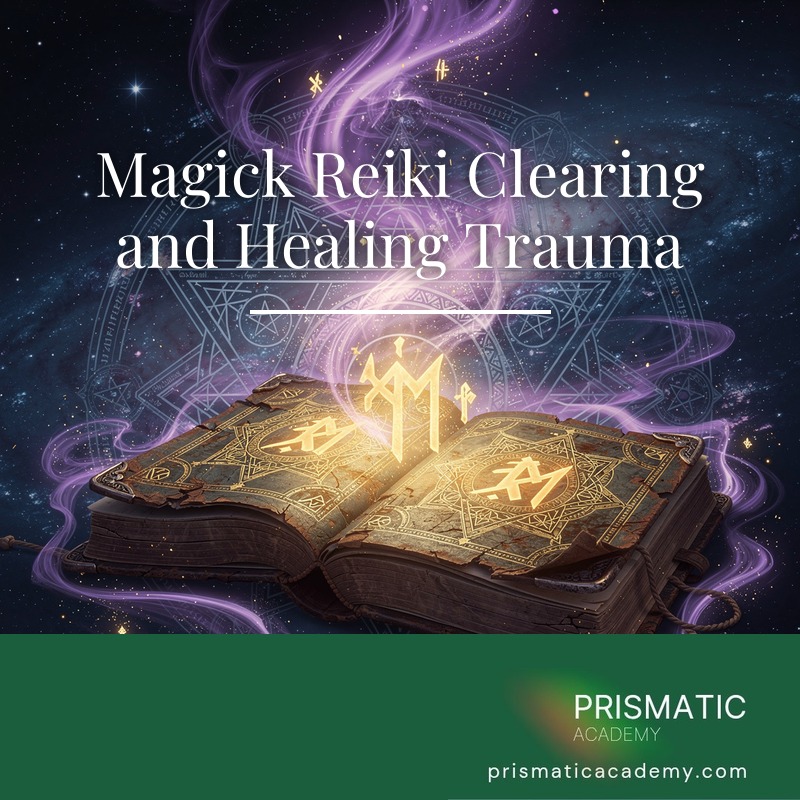 Sage-green light mending a wounded heart for the Magick Reiki Clearing and Healing Trauma