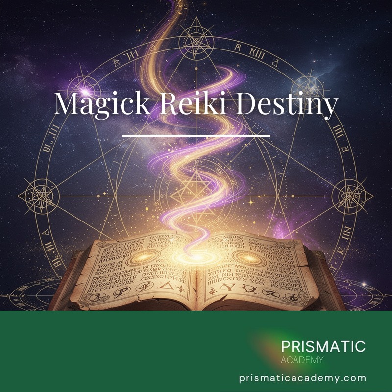 Golden path of stars leading to the horizon for Magick Reiki Destiny