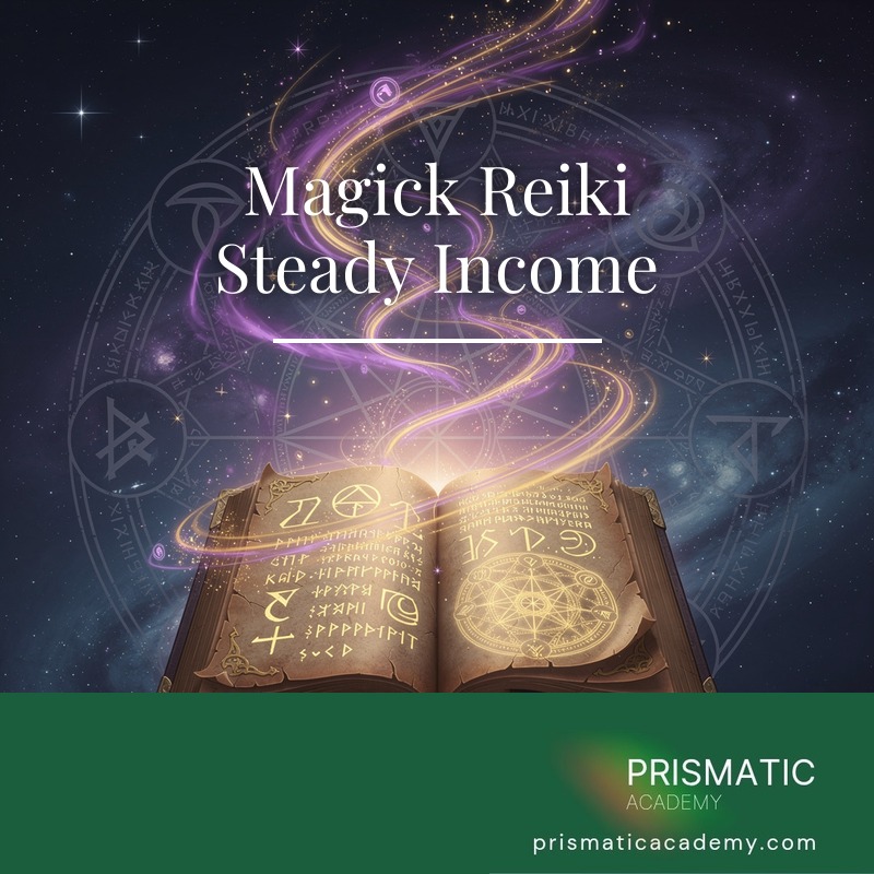 Steady golden stream of coins flowing into a bowl for the Magick Reiki Steady Income attunement