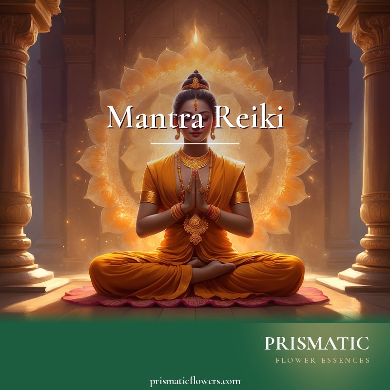 Mantra-Reiki distance Reiki attunement, Sacred Sanskrit mantra sound-vibration (japa chanting) and the Om seed-sound (bija) by Prismatic Flower Essences