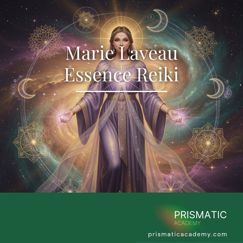Voodoo priestess Marie Laveau amid crimson candlelight for the Marie Laveau Essence Reiki