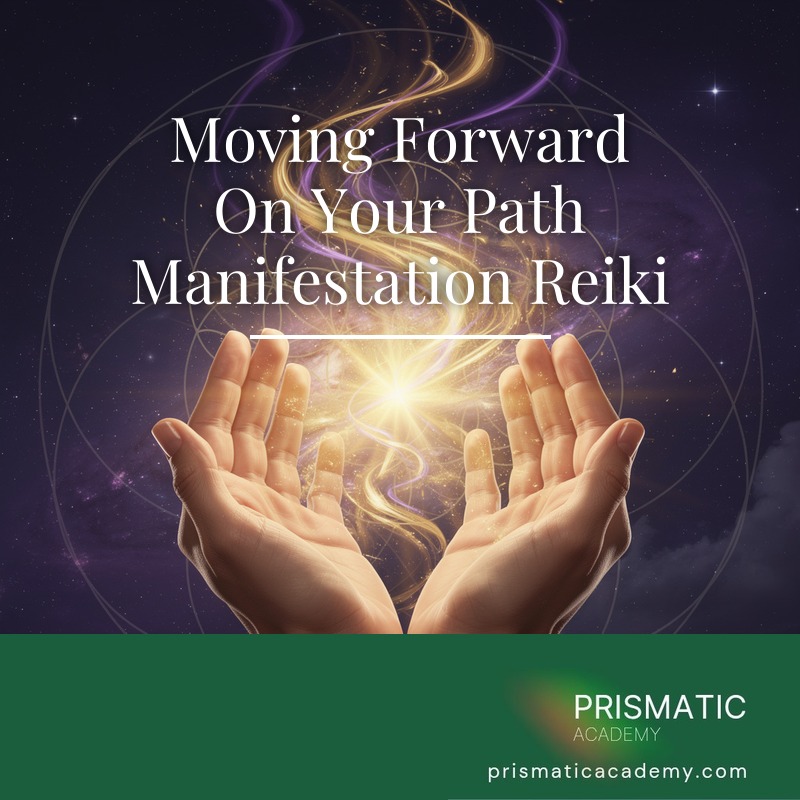 Glowing coral sunrise path leading forward for Moving Forward On Your Path Manifestation Reiki