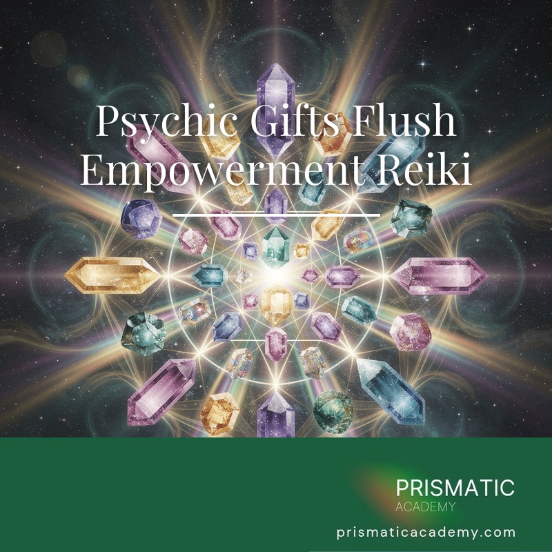Glowing magenta crystal ball in cupped hands for Psychic Gifts Flush Empowerment