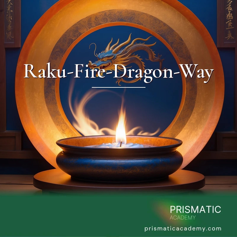 Raku-Fire-Dragon-Way distance Reiki attunement, Raku-Kei Reiki, the Way of the Fire Dragon, and its crossing Raku (vertical) and Kei (horizontal) energy currents by Prismatic Flower Essences