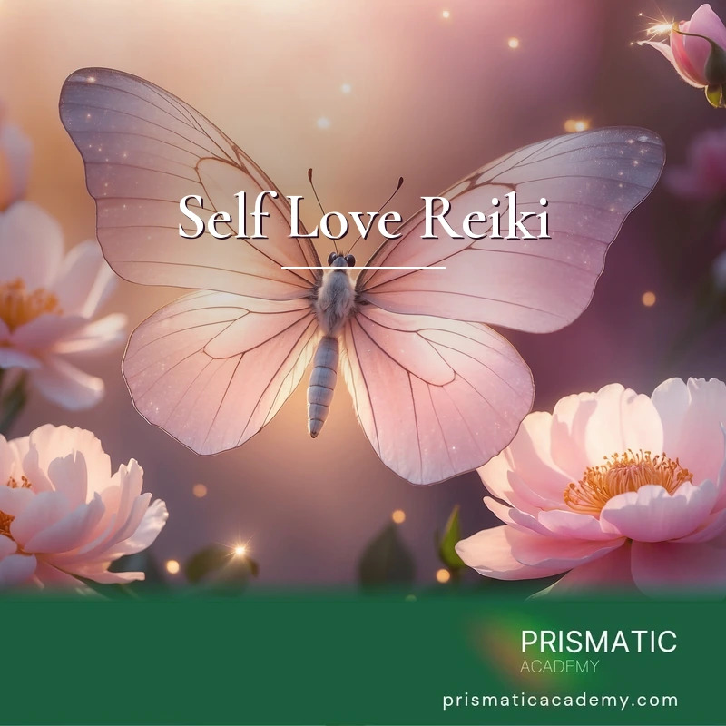 Self Love Reiki distance Reiki attunement, Butterflies and blossoming flowers as archetypes of self-love and inner transformation by Prismatic Flower Essences