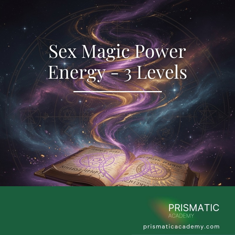 Entwined figures in scarlet-rose spiraling energy for the Sex Magic Power Energy attunement