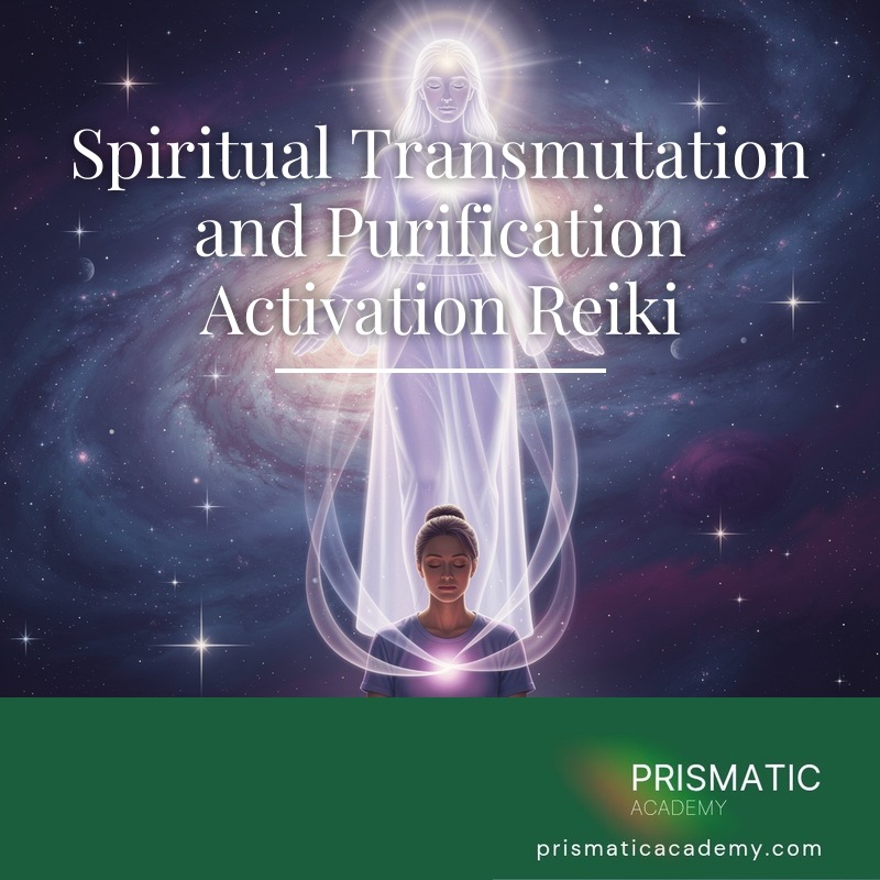 Violet transmutation flame purifying a figure for the Spiritual Transmutation and Purification Activation Reiki