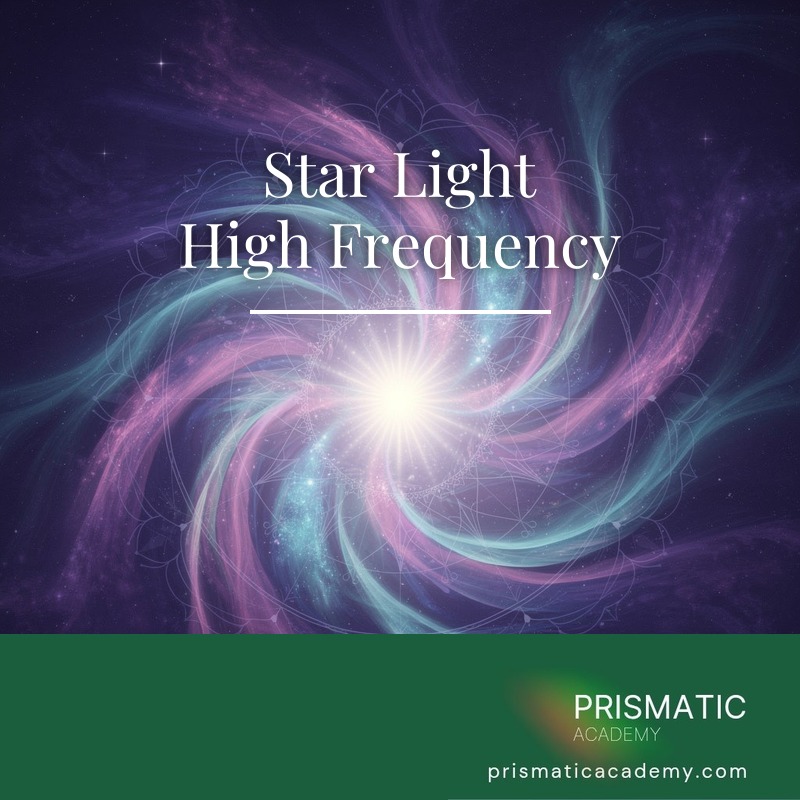 Brilliant blue-white star radiating light for Star Light High Frequency