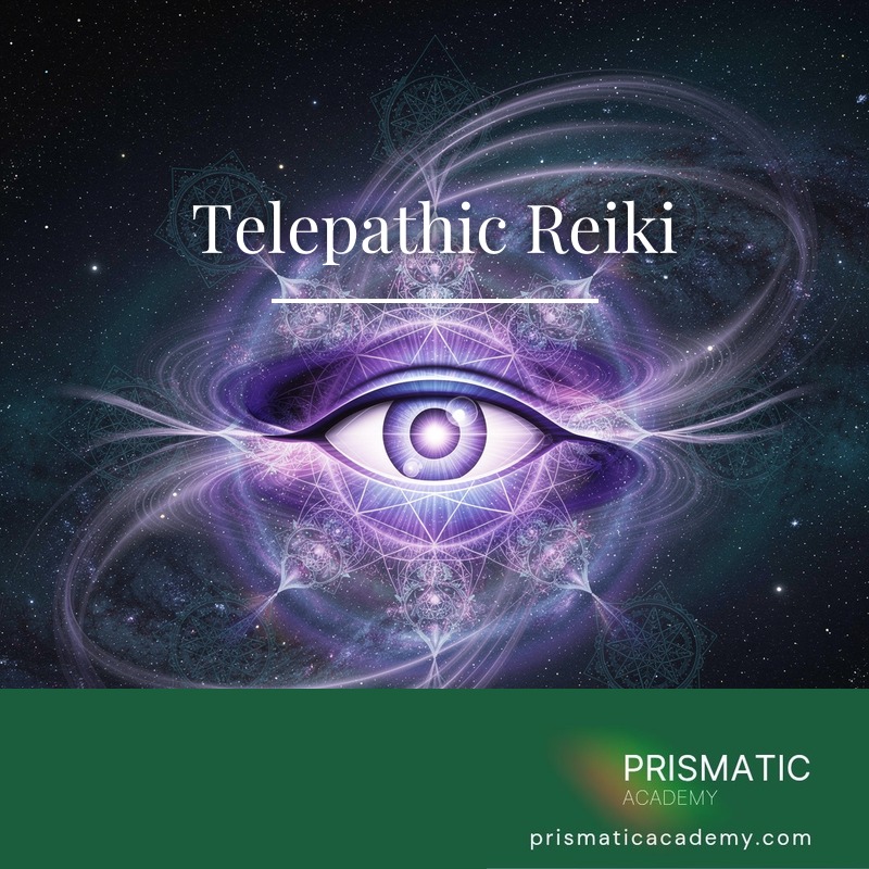 Two heads linked by magenta thought waves for the Telepathic Reiki attunement