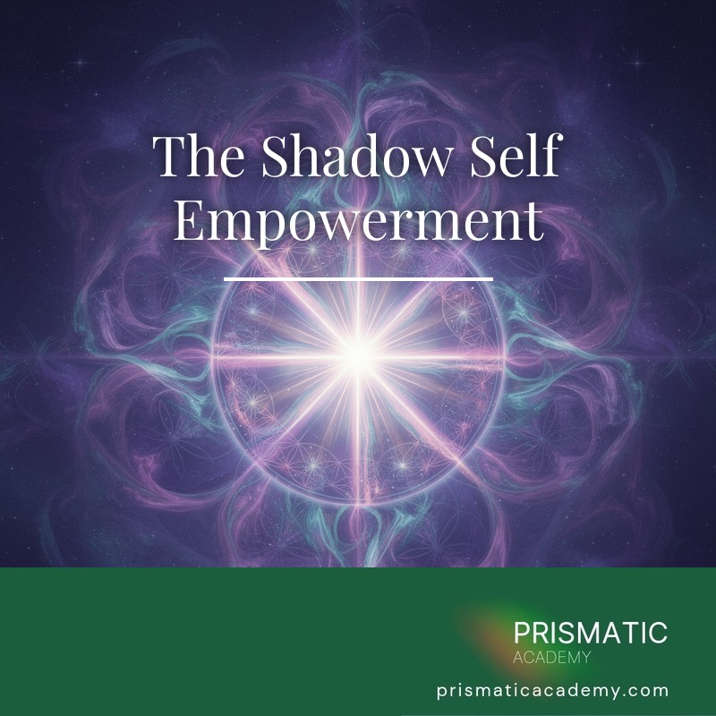 Figure embracing its gold-outlined shadow for The Shadow Self Empowerment