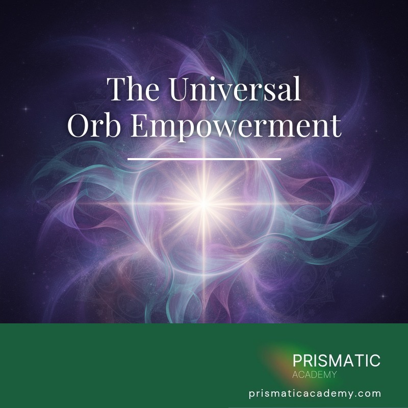 Cosmic sphere with teal and magenta nebula galaxies for The Universal Orb Empowerment
