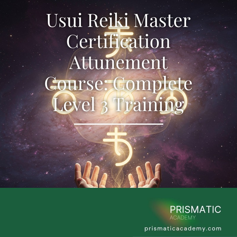 Healing hands holding a glowing amber reiki symbol for the Usui Reiki Master Certification attunement